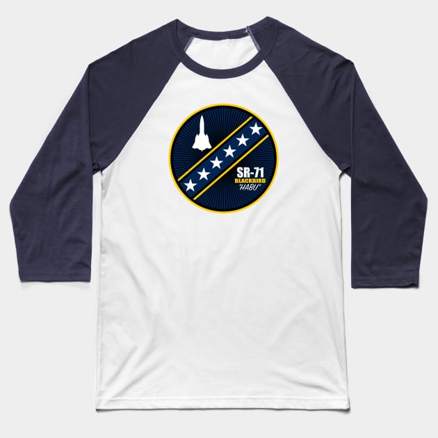 SR-71 Blackbird HABU Patch Baseball T-Shirt by TCP